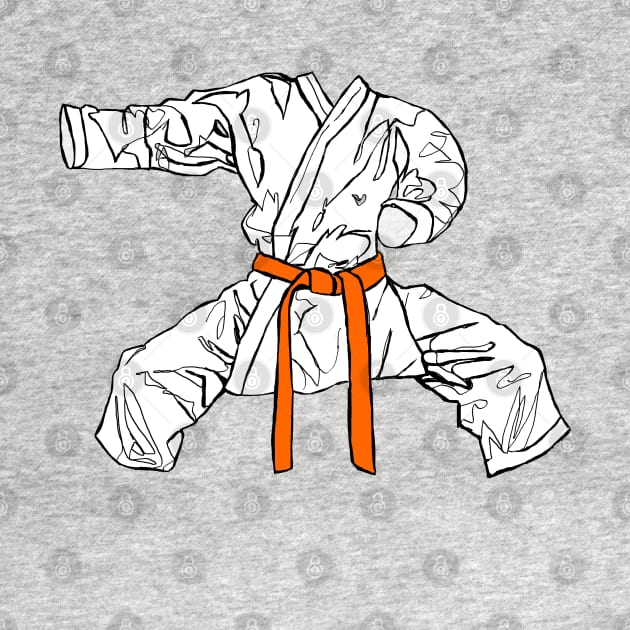 Martial Arts: Katate Gi Orange Belt by badlydrawnbabe